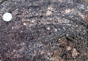 granite with ghost layering