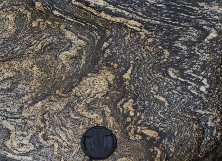 migmatite, lacking anhydrous peritectic minerals