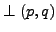 $ \perp(p,q)$