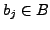 $ b_j\in B$