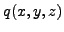 $ q(x, y, z)$