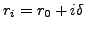$ r_i = r_0 + i \delta$