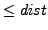 $ \leq dist$