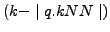 $ (k-\mid q.kNN\mid)$
