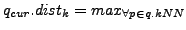 $ q_{cur}.dist_k=max_{\forall p\in q.kNN}$