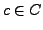 $ c\in C$