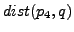 $ dist(p_4,q)$