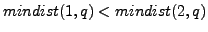 $ mindist(1,q)<mindist(2,q)$