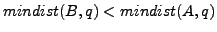 $ mindist(B,q)<mindist(A,q)$