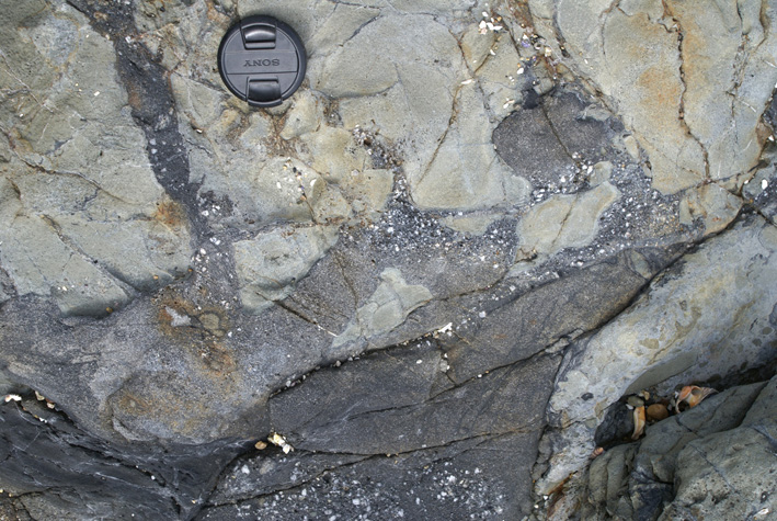 basalt intrusion and brecciated margins