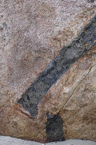Tips of basalt dyke