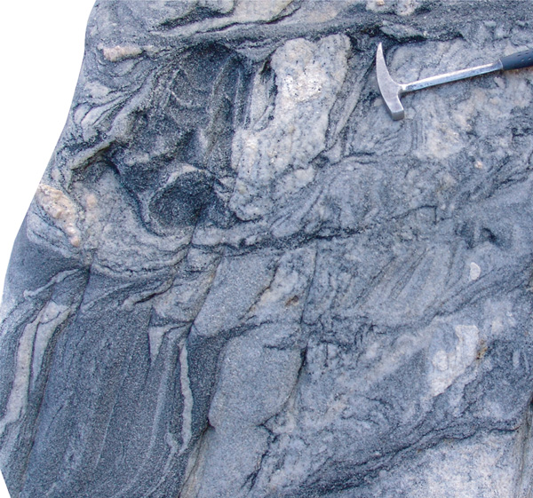 leucosome and layering in migmatite